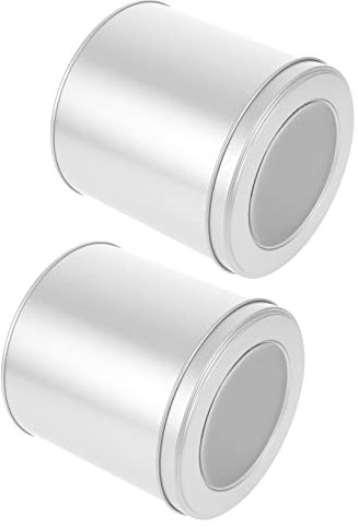 Garneck 2piezas Lata De Café Ventana De Metal Lata De Té Hermética Bote De Té Portátil Para Almacenamiento De Cocina Para Guardar