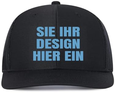 Kustima Basecap personalisiert mit Foto/Logo/Text,Klassische Trucker-selbst gestalten Kappe personalisiertes Baseball Cap für Männer Frauen,Mesh Caps Verstellbar Herren Damen