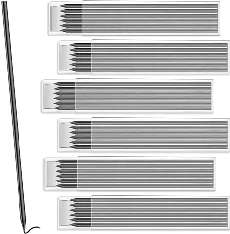 Pica Pencil Lead Refills – 36PCS Black 2B Refill Leads for Tracer Pencils – Waterproof, Smudge-Resistant, Reusable Case for Construction, Woodworking, Drafting