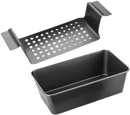 VICASKY Non-stick Carbon Steel Loaf Pan Baking Bread Loaf Tin Insert Rack, Black Metal Toast Mold for Home Baking and Diy Bread Toast