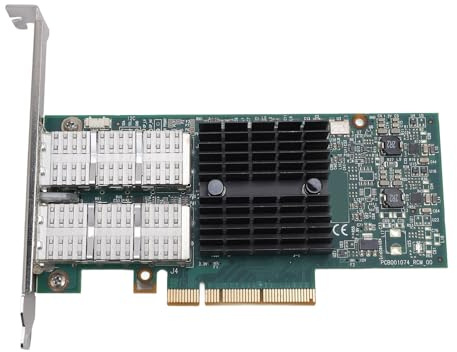 Zunate 40-Gbit-Ethernet-PCIe-Karte, Dual-Port-80-Gbit/s-Hochgeschwindigkeitsnetzwerkadapter mit PCI-Express-3.0-X8-Schnittstelle, für Rechenzentren, Cloud-Computing und Glasfaser