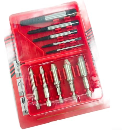 Gewindebruchausdreher-Set, 10-teilig, mit Linkshänder-Bohrern zum Entfernen von abisolierten und gebrochenen Schrauben von 3 mm bis 18 mm (feiner Draht 10 Stück)