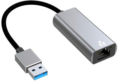CY Adaptador de Cable de Red Ethernet LAN de 2500 Mbps (2,5 Gbps) a USB 3.0 Tipo A GBE Gigabit de 1000 Mbps para Placa Base de Escritorio