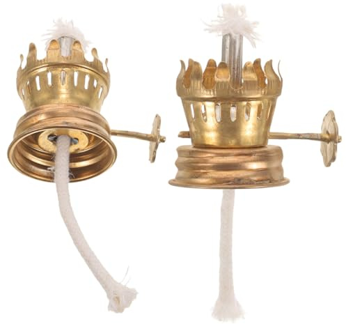 BESTOMZ Metall Lampenbrenner Praktisches Zubehör aus Metall und Seil 2 Stück Ersatzteile im Vintage Stil für Petroleumlampe für Selbstgemacht Öllampe