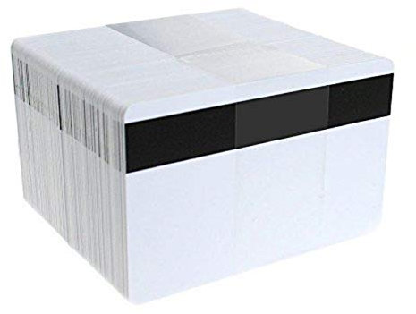 Waizmann.IDeaS® 10x Plastikkarten Magnetkarten Blankokarte LoCo 1-3 Magnetstreifen PVC weiß 86 x 54 x 0,76mm CR80 glänzend laminiert bedruckbar