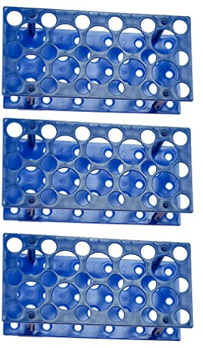 Lot de 1 porte-tubes en plastique pour centrifugeuse 10 ml/15 ml/50 ml Bleu (28 puits)