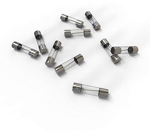 AUPROTEC Glassicherung 5x20mm Feinsicherung 10A, 10 Stück | Flinke Kfz-Sicherung, Schmelzsicherung, Geräteschutz, 32V, Glas, vernickelte Kontakte