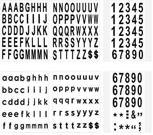 LUTER 210 Pièces 6 Feuilles D'autocollants de Numéros de Boîte aux Lettres Autocollants Adhésifs Imperméables pour Boîte aux Lettres, Maison, Porte, Numéro d'adresse, Intérieur ou Extérieur (5 cm)