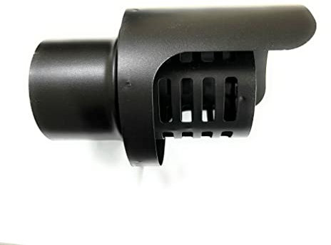 Terminale nero inox innesto M maschio Cappello fumaiolo Terminale pellet (D80mm)