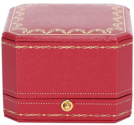 YUYTE Geschenkbox für Ringe, Aufbewahrung von Schmuck, zur Präsentation von Schmuck, für Verlobungsvorschlag, Hochzeit, ktagonaler Ring, Tragebox, Geschenkbox