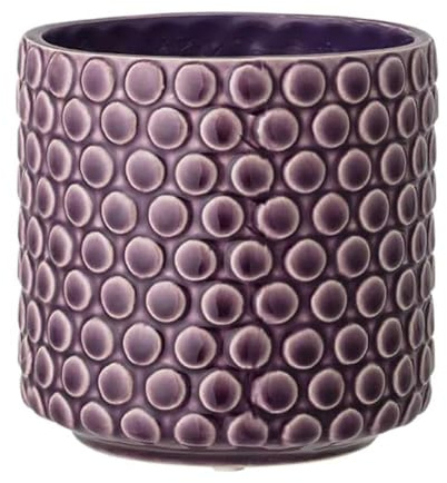 Nordring Retro Übertopf Vintage Pflanztopf für Zimmerplanzen Blumentopf Dotty M (12,5 cm ø), purpur, Keramik