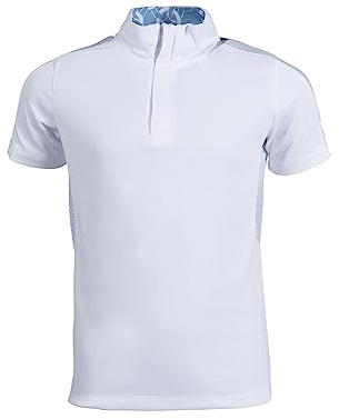 HKM Unisex Kinder Hunter T-Shirt, 1200 Weiß, 152 EU