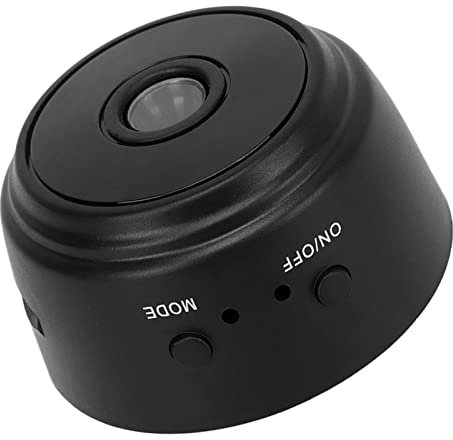 Mini Caméra Espion WiFi, Caméra à Distance Intelligente sans Fil HD 1080P, avec Couverture Arrière Magnétique, pour la Maison, Le Bureau, la Cour, Le Magasin (Noir)