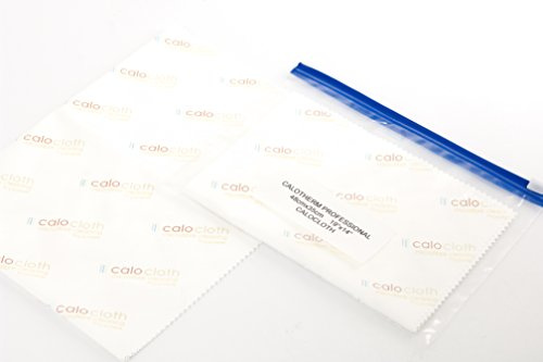 8 x Calotherm MF1914 Calocloth Pro Microfibre Optical Lens Cleaning Cloth, White, Large 19x14