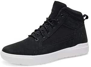 Timberland Homme Allston Mid Sneaker, Black Nubuck, 41.5 EU