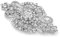 Changyeah Braut Kristallblume Brosche, Vintage Hochzeit Blume Brosche, silberne Kristallkrone, stilvolle dekorative Krone, Kleidung dekorative Accessoires (Silberplatte.)