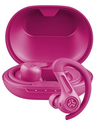 JLab JBuds Sport ANC 4 Active Noise Cancelling Earbuds - True Wireless Running Earphones, Bluetooth Sports Headphones, 60 H Playtime In Ear Buds for Gym, IP66, USB-C Charging Case, Pink