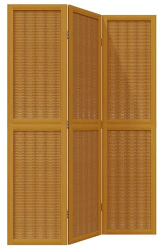 vidaXL 3-TLG. Raumteiler Braun Massivholz Paulownia