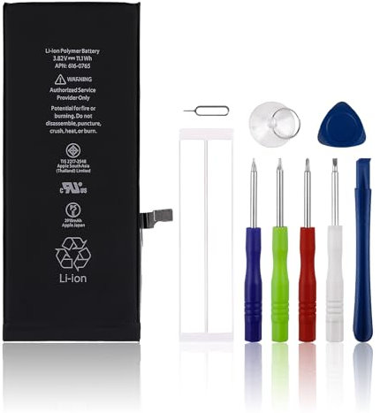 SwarKing Batterie de rechange 616-0765 compatible avec iP-ho-ne 6 Plus A1522, A1524, A1593 avec outils