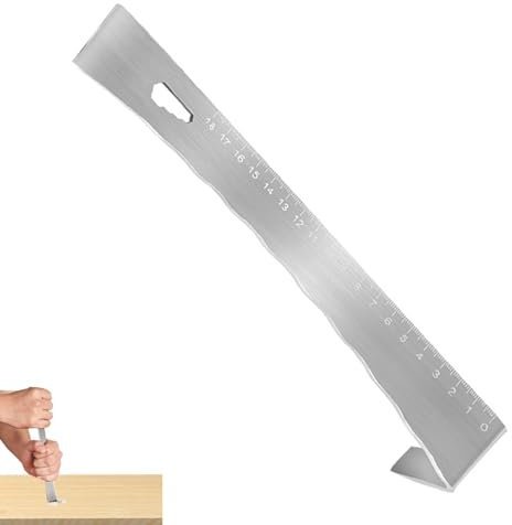 Flaches Hebeleisen | Edelstahl-Hebelstab-Schaber-Set – Stemmeisen und Brechstange, Formen, Schaben, Nägel, Sockelleisten-Abzieher für Küchenumbau, Schaben, Ziehen, Heben