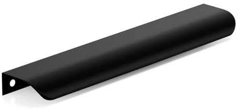 Goldenwarm 10 Stück Möbelgriffe Schwarz Versteckte Schrankgriffe, Türgriffe Innentüren 160mm Küchengriffe Möbel Griffe für Küchenschränke Aluminium