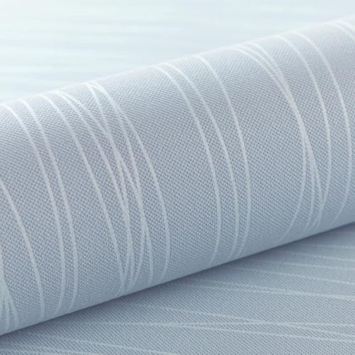 Beswitory 3D Blue Wallpaper for Bedroom, 2 Rolls=10.06m² Modern Metallic Glitter Striped Textured Embossed Wallpaper for Adults Teenager Kids Living Room Lounge Hallway Hall