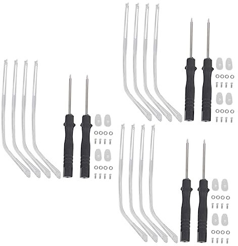 minkissy Brille Universal 6 Sets Brillenzubehör Brillenenden Nerd Brillen Unisex Sonnenbrillen Universal Brillenersatz Bügel Sonnenbrille Ohrsocken Arm Beine Brillen Brillen Bügelplatte Transparent