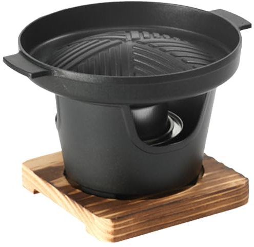 JUCHRZEY Mini-BBQ-Alkoholofen, Barbecue-Grill, abnehmbarer japanischer Kochofen for eine Person, antihaftbeschichtet, tragbar, Mini-Grillofen, japanischer rauchfreier Alkoholkocher for Einze