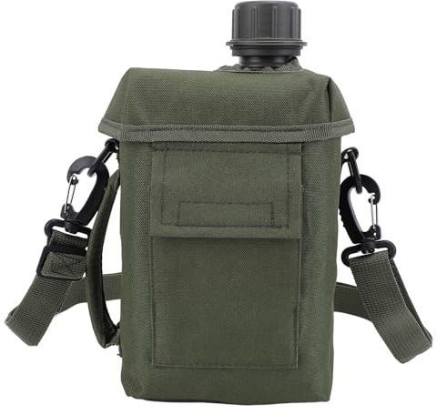 Diyeeni Borraccia Tattica da 2 Litri - Borraccia Isolata, Borraccia Militare con Borsa da Trasporto Tattica Robusta e Rimovibile, Brocca D'acqua in PVC a Prova di Perdite per Sport (OD