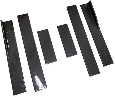 Splitter 2M Seitenschweller Universal Für VW Für Golf 7 Für GTD Für GTI MK7 MK6 2000-2022 Verlängerungssatz Splitter Schürze Splitter Winglet Autozubehör Diffusor(Kohlefaser-Optik)