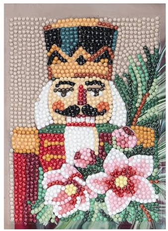 Ideen mit Herz | Diamond-Painting-Karte | 11,5 cm x 16,5 cm | 370 g/m² | vollflächig klebend (Nussknacker)