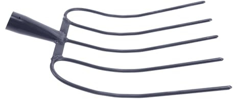 BEBEMOKO Horca para Estiércol Agrícola Herramienta De Jardín Práctica Horquilla para Pasto De Granja para Limpieza De Establos para Uso Exteriores Horquilla Versátil para Estiércol y Pasto