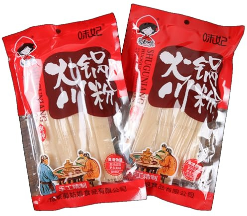 WSYLS-Autentici noodles cinesi larghi 250 g*2, noodles larghi salutari non fritti | comodità immediata | Sapore asiatico