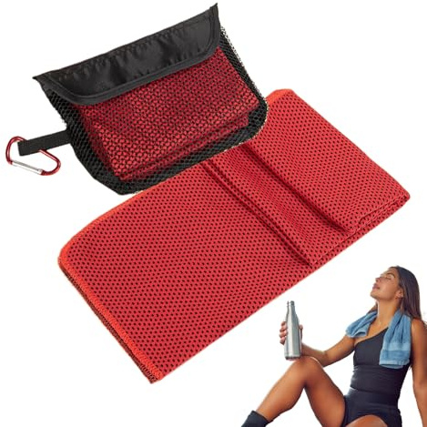 Genérico Toallas Refrescantes | Toallas Absorbentes de Sudor para Gimnasio,con Bolsa de Malla, Accesorios Portátiles Gimnasio Casa para Hombres Mujeres Cuello y Rostro