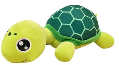 Xiyocadt Große Augen Schildkröte Schildkrötenkissen, Liegend Plüschtier Schildkröte Kissen, Schildkröten Stofftier, Kuscheltiere, Klein für Polster, Rückenkissen (45CM)
