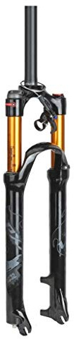 SXSaelciun Forcella Anteriore Mountain Bike con sospensioni pneumatiche, 26 27,5 29, Forcella Anteriore in Lega per MTB, Blocco remoto, Escursione: 100 mm