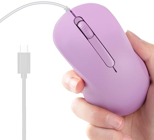 Genérico Ratón USB con Cable - Ratón Ergonómico Silencioso Plug-and-Play | Trackball | Diseño Antideslizante para Oficina, Hogar, Escuela, Portátil Y Juegos
