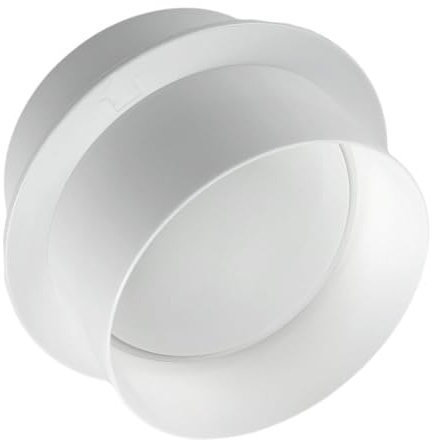 Clapet anti-retour d'air d'échappement en PVC, 80mm, anti-reflux unidirectionnel, amortisseur de conduit rond en ligne pour ventilateur de Ventilation blanc 100mm