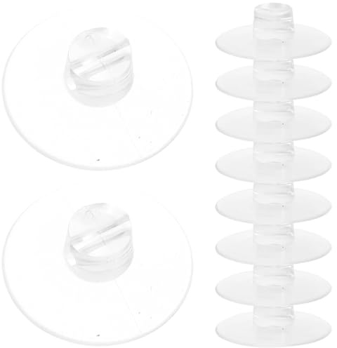 ASAKKURA 12pcs 4.3cm Flat Top Open Clip Suction Cable Holders Cord Organizer Wire Clips for Kitchen Bathroom Wall Mount Vacuum Sucker Cable Fixing