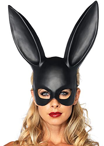 Verruchte Bunny Halbmaske Hase schwarz - Schwarz - Einheitsgröße