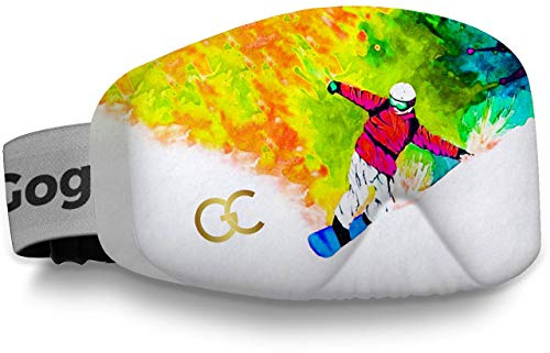GogglesCover Ski Goggles Protective Cover, Watercolour Snowboard Design | Ski Goggle Protective Cover, Portable Goggle Cover Sleeve, Anti-Scratch Ski Goggles Accessories, Portable Goggle Cover