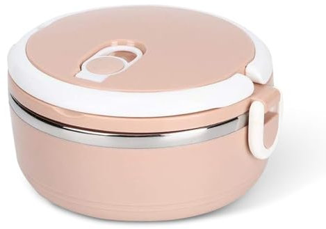HERCHR Fiambrera, Fiambrera de Acero Inoxidable Rosa Fiambrera Pequeña Fiambrera Caliente para Niños Fiambrera para Comida Caliente para Almuerzo Viaje Trabajo