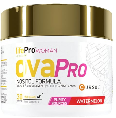 Life Pro Inositol Ovapro 3000mg PCOS, Inositol polvo para SOP con Myo & D-chiro Inositol, Vitamina D, Zinc y Cúrcuma, Apoyo hormonal y metabólico para mujeres