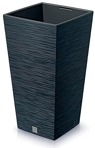 Pot de fleurs avec reserve d´eau 26x26x50cm anthracite - FURU