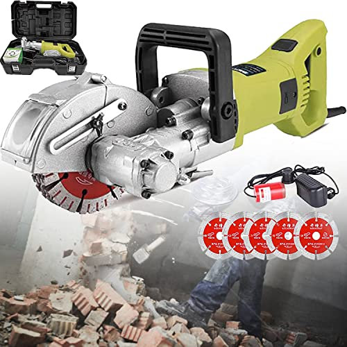 GBHJJ Rozadora de Ranura para la Pared Eléctrica Profesional, Máquina Ranuradora de Corte para Pared 36 mm 4500W Máquina Eléctrica de Cazadora de Pared,121mm