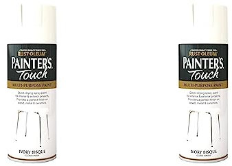 Rust-Oleum AE0040008E8 400ml Painter's Touch Spray Paint - Ivory Bisque Gloss (Pack of 2)
