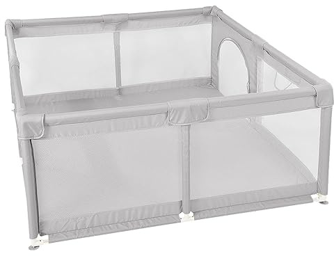 Belfoy Parque Bebe, Zona de juegos no tóxica y segura para bebés (150x150cm, Gris)