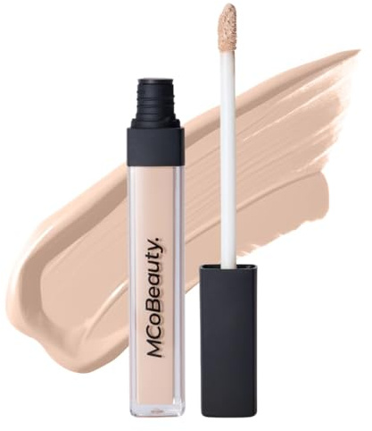 MCoBeauty Brighten & Perfect Cream Concealer - 2 Light Fair - Hydrating Buildable Coverage Under Eye, Blemish & Dark Circle Corrector with Vitamin E Hyaluronic Acid - Vegan & Cruelty Free