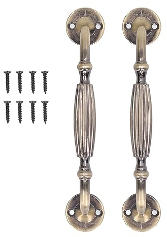 Tomotato 2er Pack Schiebetürgriffe für Scheunentore, Antik Bronze Langer Torgriff Zaungriff für Hölzerne Gartentore, Schuppen, Schranktüren