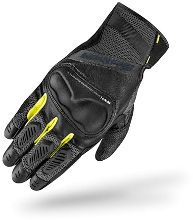 SHIMA Hero GLV Guantes Moto Mujer Cuero Homologados Corto Verano Motos Guante Ventilado Certificatos con Protección Motorista Racing Protecciones Ventilación Verão (Femenino, Fluo, XS)